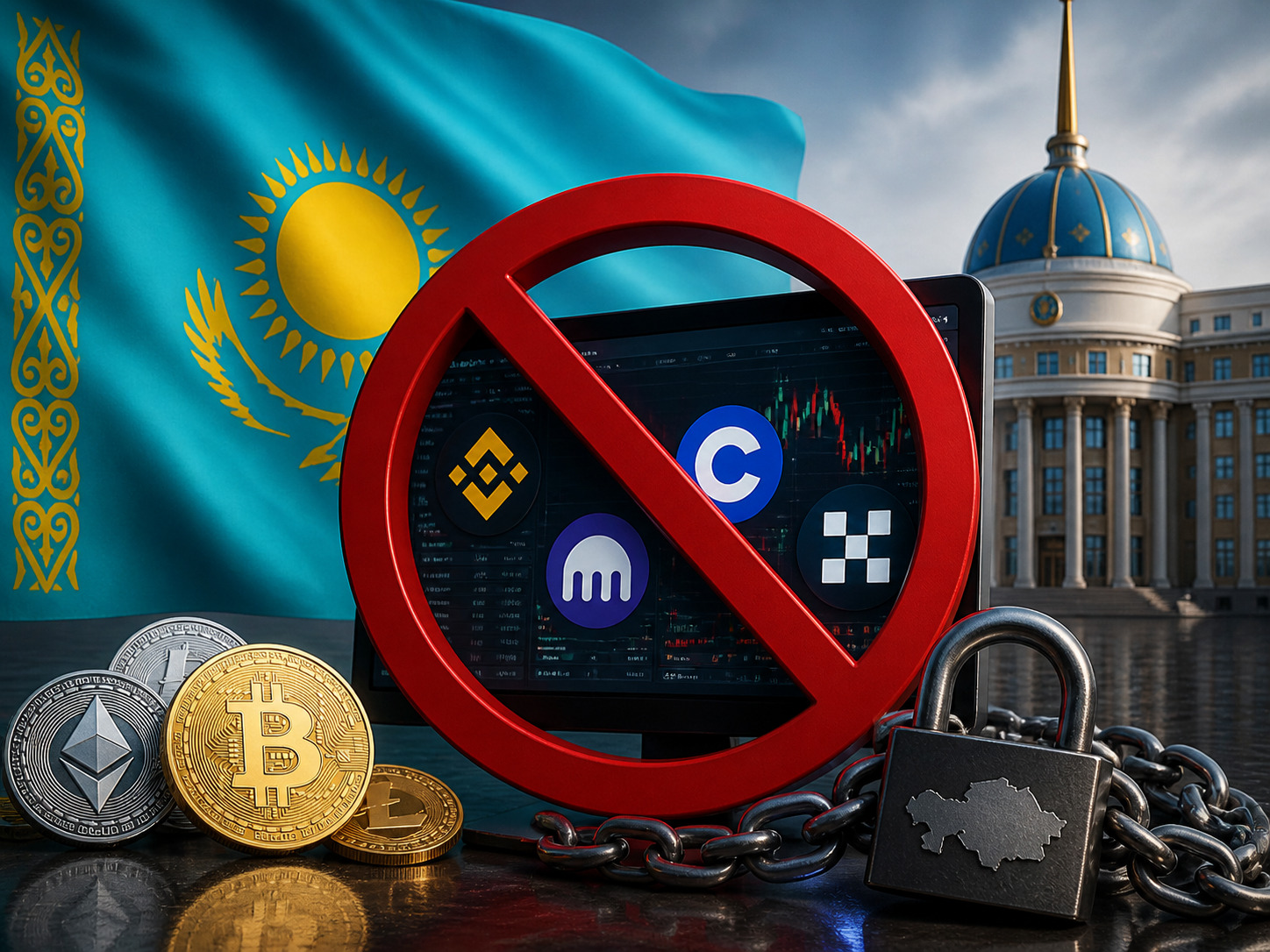 Казахстан признал работу HTX, Bitget, OKX и MEXC незаконной на своей территории
